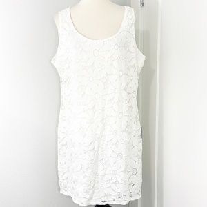 Tiana B. Ivory Floral Lace Mini Dress